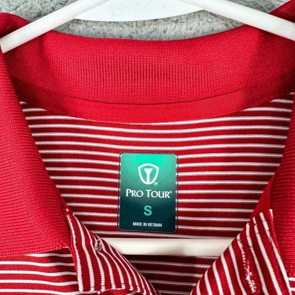 Pro Tour Polo Shirt Mens Small Red Golf Performance Coolplay Motionplay NEW - Picture 7 of 12